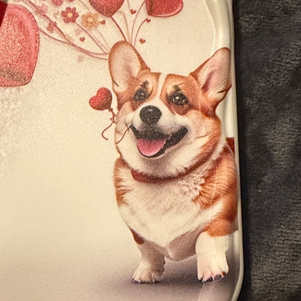 Corgi Heart Balloon Phone Case - Pink and White - Picture 5 of 5